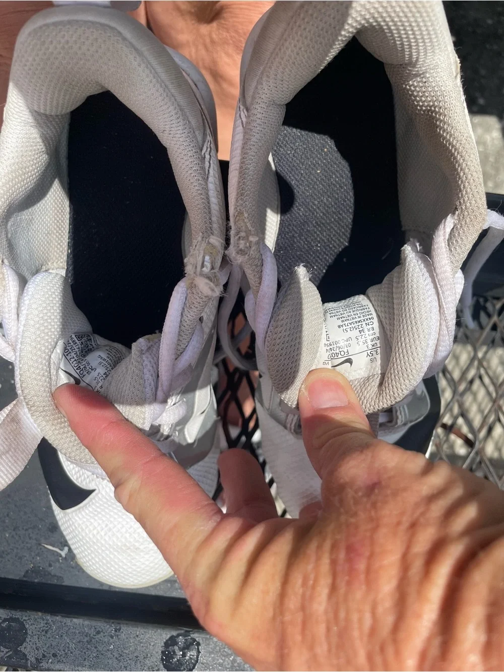 Nike Kids White and Silver Cleats